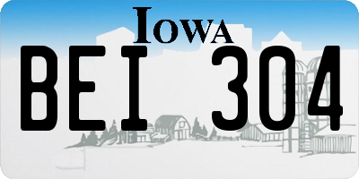 IA license plate BEI304