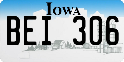 IA license plate BEI306