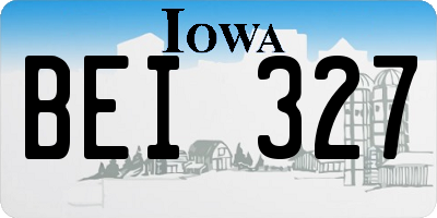 IA license plate BEI327