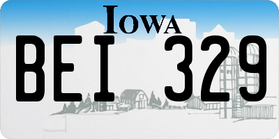 IA license plate BEI329
