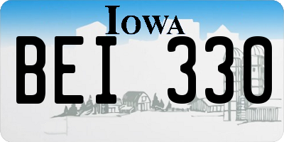 IA license plate BEI330