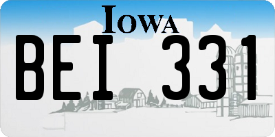 IA license plate BEI331