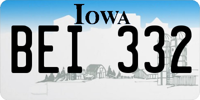 IA license plate BEI332