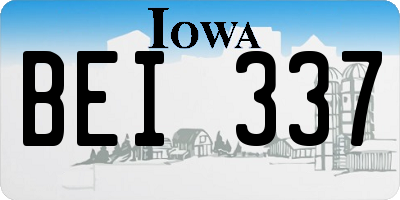IA license plate BEI337