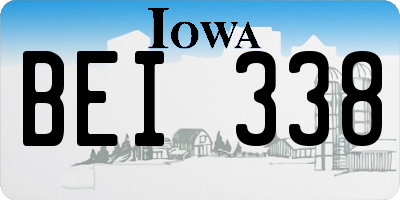 IA license plate BEI338