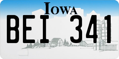 IA license plate BEI341
