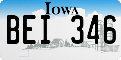 IA license plate BEI346