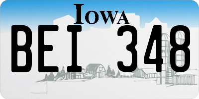 IA license plate BEI348