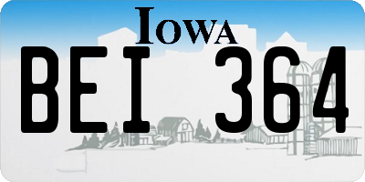 IA license plate BEI364