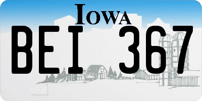IA license plate BEI367