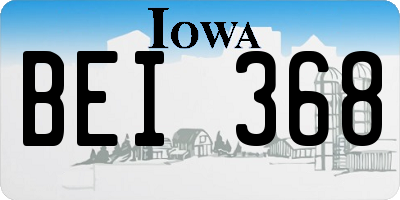 IA license plate BEI368