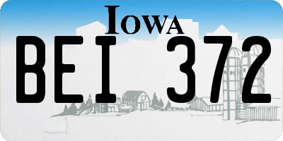 IA license plate BEI372
