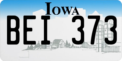 IA license plate BEI373