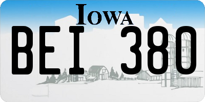 IA license plate BEI380