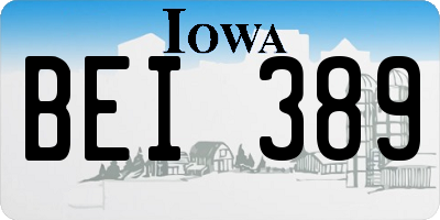 IA license plate BEI389