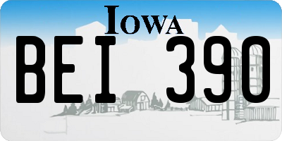 IA license plate BEI390