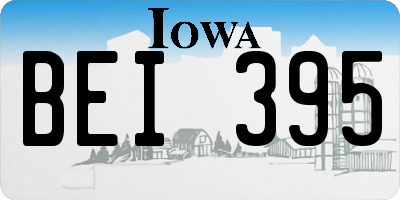 IA license plate BEI395