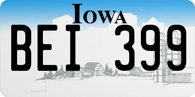 IA license plate BEI399