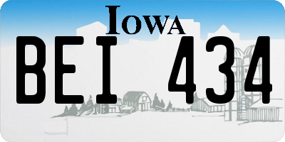 IA license plate BEI434