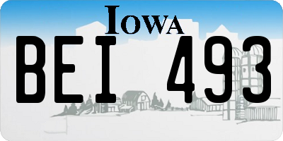 IA license plate BEI493