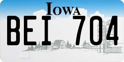 IA license plate BEI704