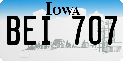 IA license plate BEI707