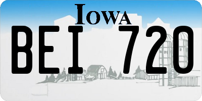 IA license plate BEI720