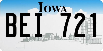 IA license plate BEI721