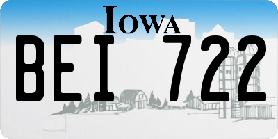 IA license plate BEI722