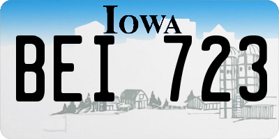 IA license plate BEI723