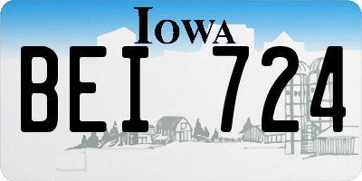 IA license plate BEI724