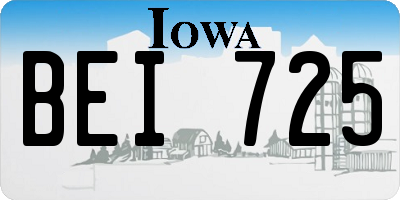 IA license plate BEI725