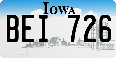 IA license plate BEI726