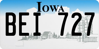 IA license plate BEI727