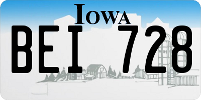 IA license plate BEI728