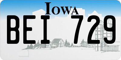 IA license plate BEI729
