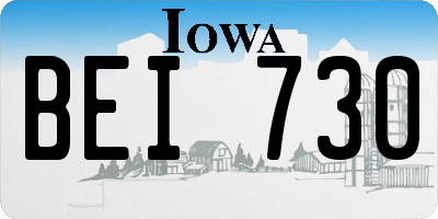 IA license plate BEI730