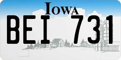 IA license plate BEI731