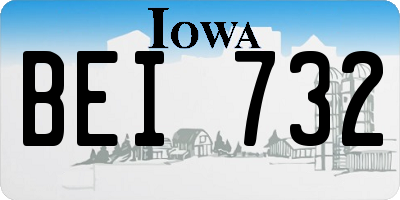 IA license plate BEI732