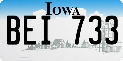 IA license plate BEI733