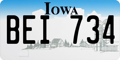 IA license plate BEI734