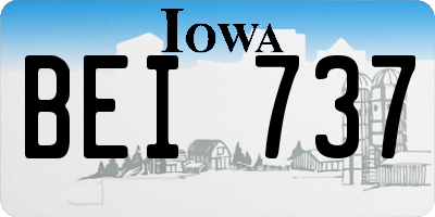 IA license plate BEI737