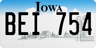 IA license plate BEI754