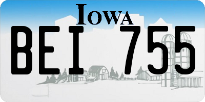 IA license plate BEI755