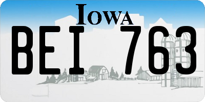 IA license plate BEI763