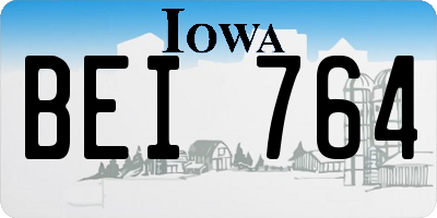 IA license plate BEI764