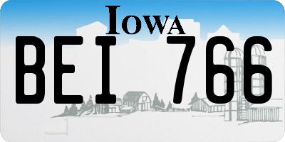 IA license plate BEI766
