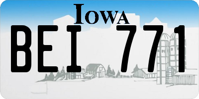 IA license plate BEI771