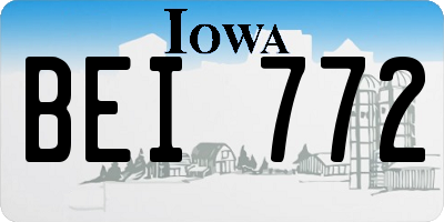IA license plate BEI772