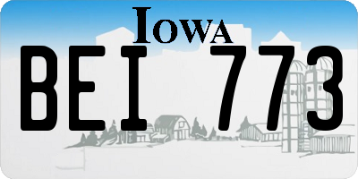 IA license plate BEI773
